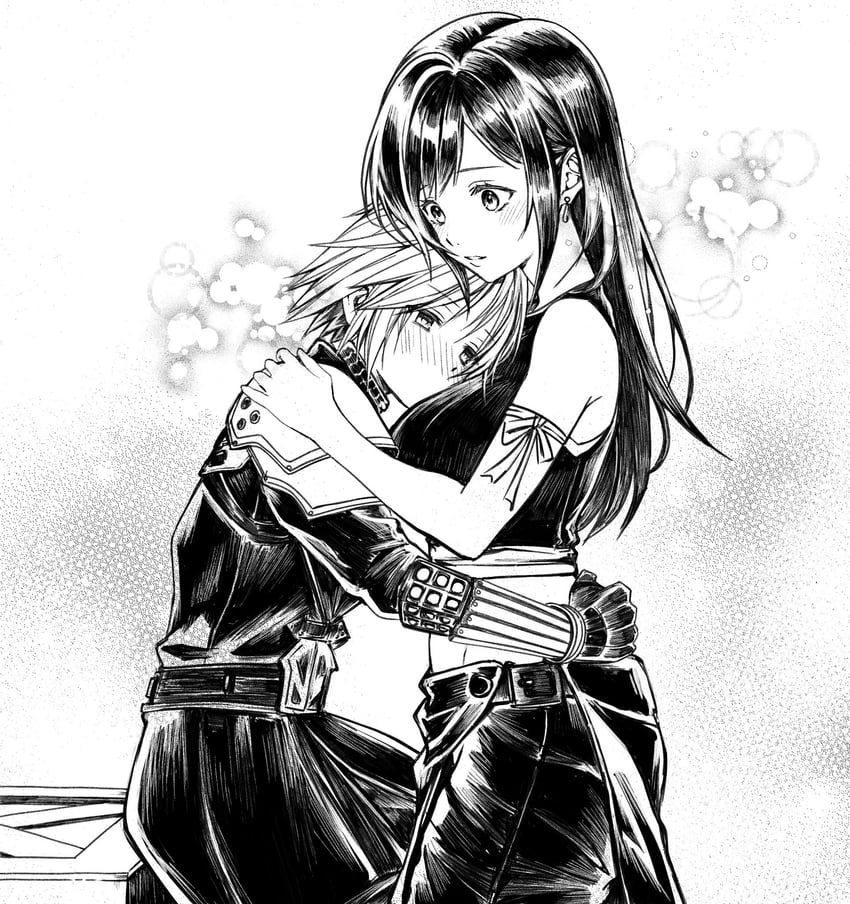 tifa lockhart and sephiroth (final fantasy and 3 more) drawn by makix5s