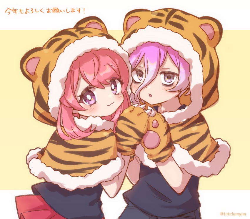 miharu and hebiyama chiaki (youkai watch and 1 more) drawn by tabana