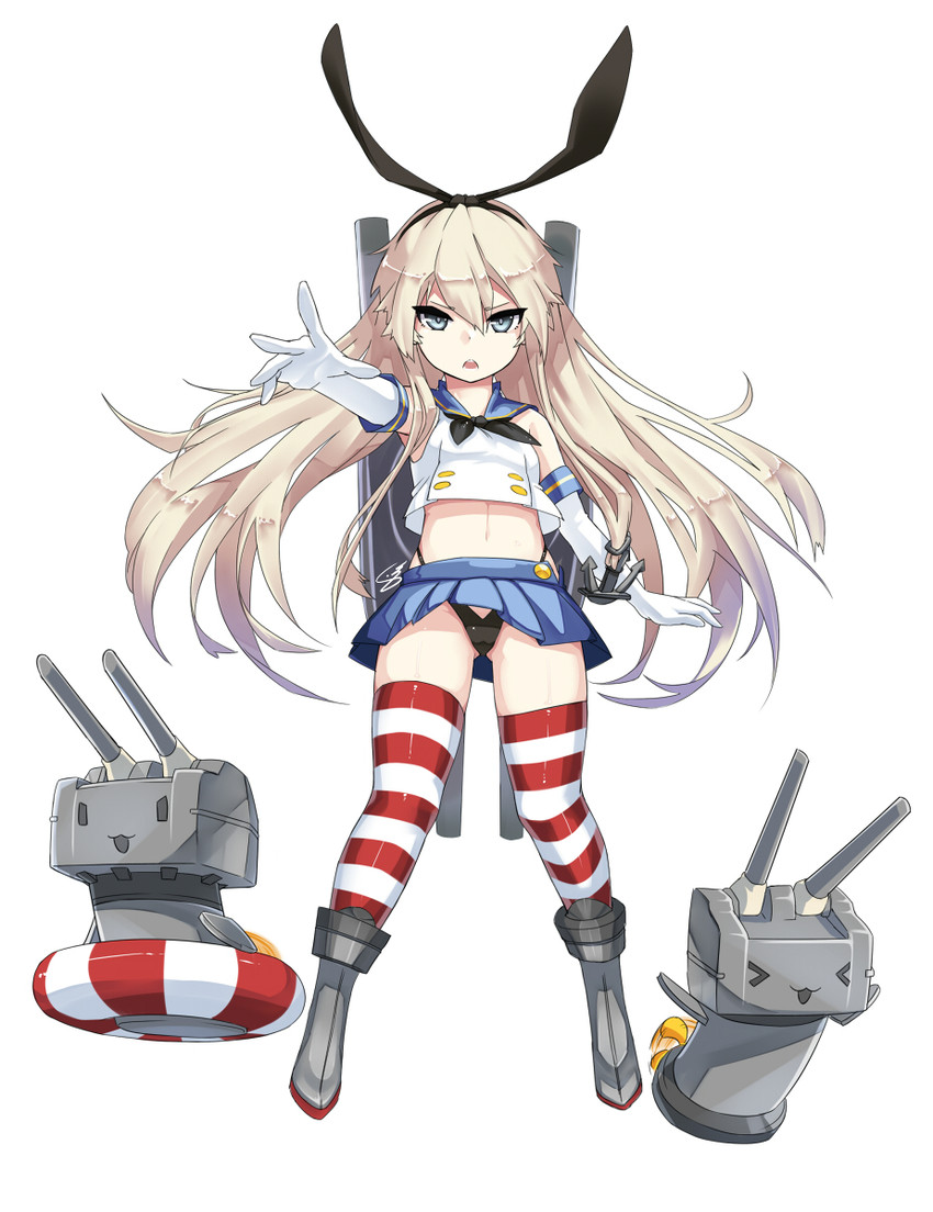 shimakaze and rensouhou-chan (kantai collection) drawn by dev_(dev0614)