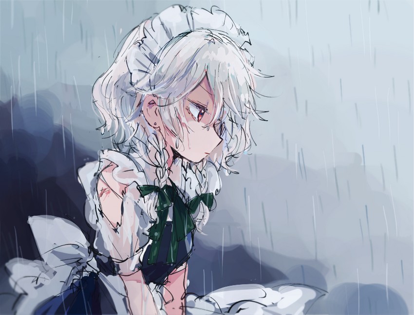 izayoi sakuya (touhou) drawn by mozukuzu_(manukedori)