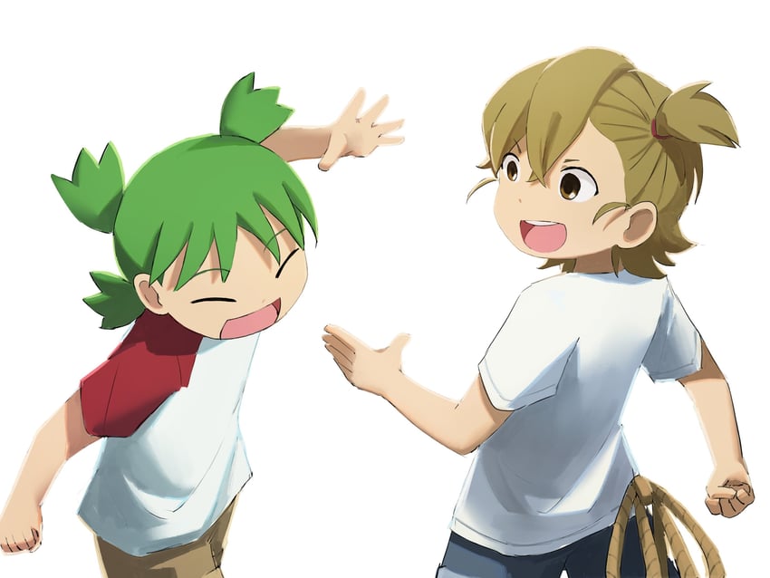 koiwai yotsuba and kotoishi naru (yotsubato! and 1 more) drawn by labuyoi