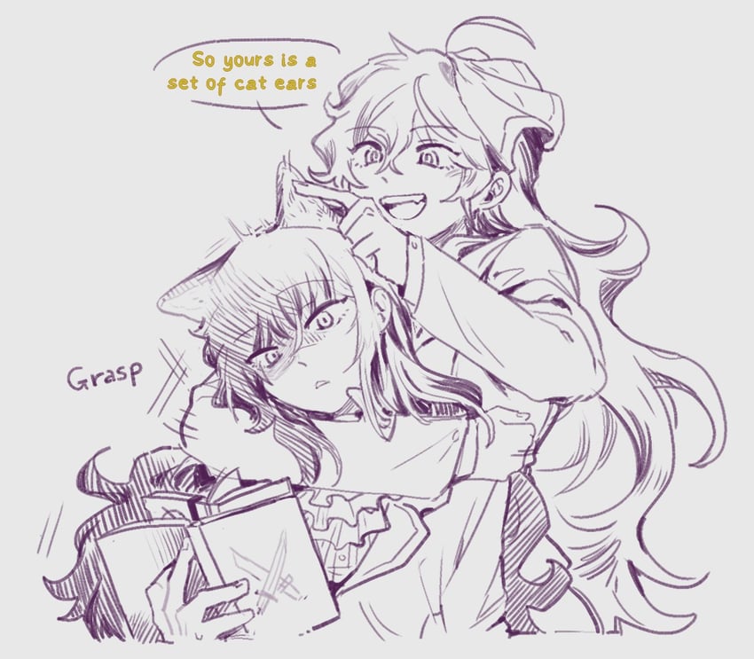 yang xiao long and blake belladonna (rwby) drawn by hiru315
