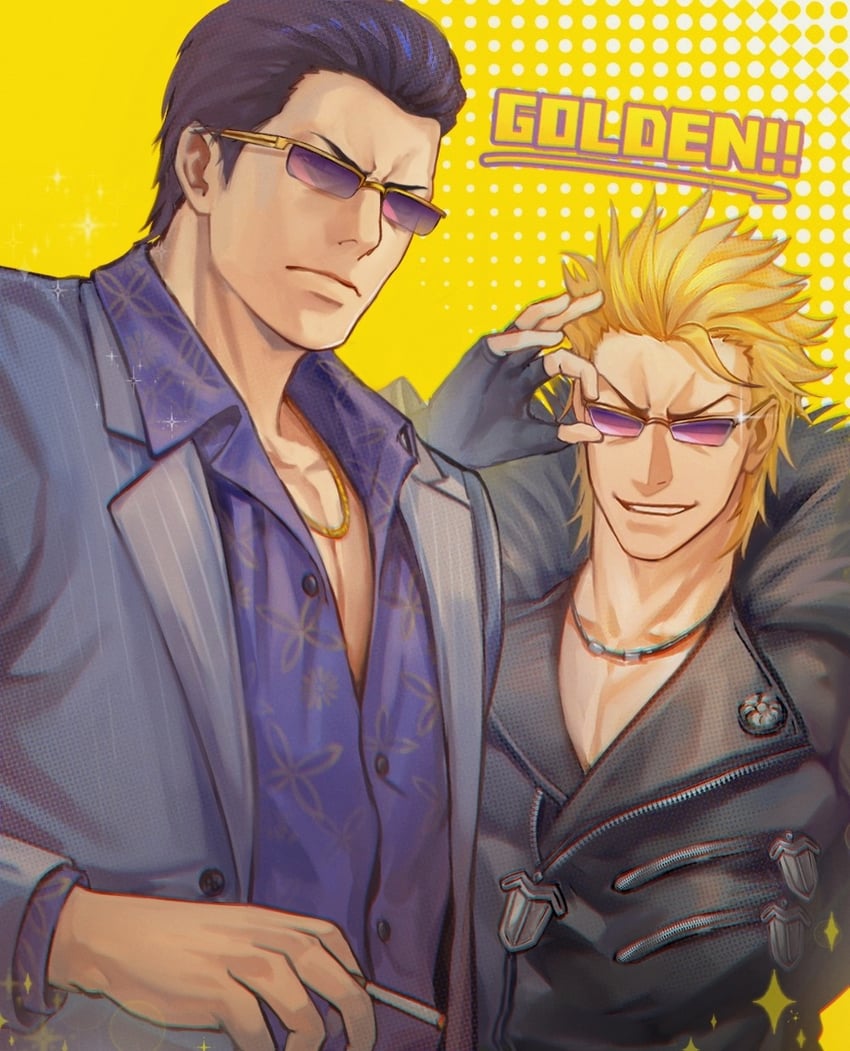 sakata kintoki and johnny gat (fate and 2 more) drawn by sdz_(inazuma)