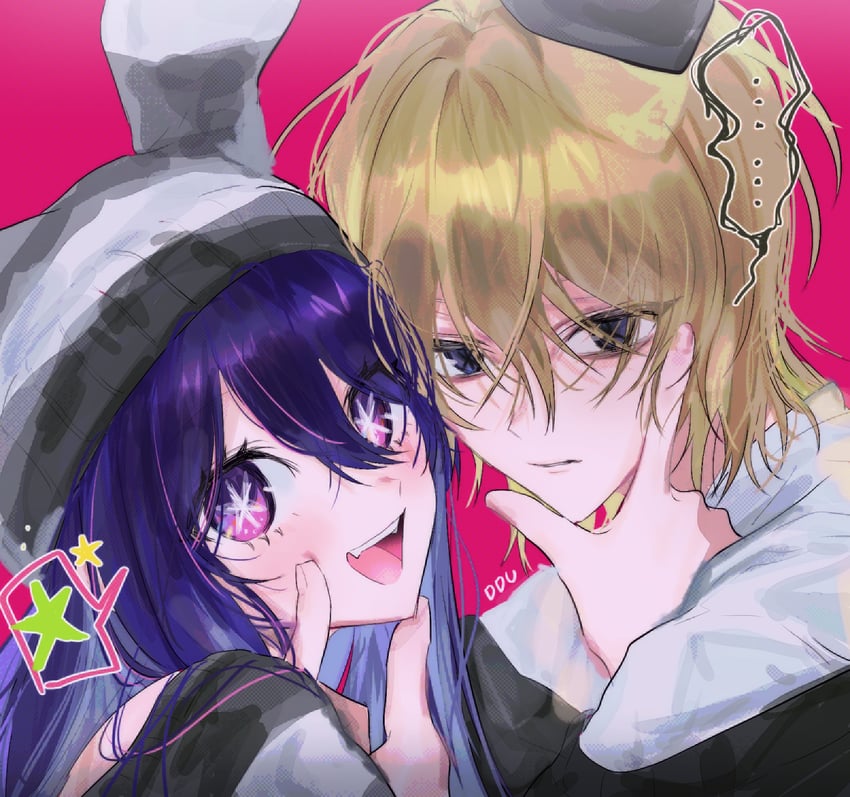 hoshino ai and kamiki hikaru (oshi no ko) drawn by ddu_45