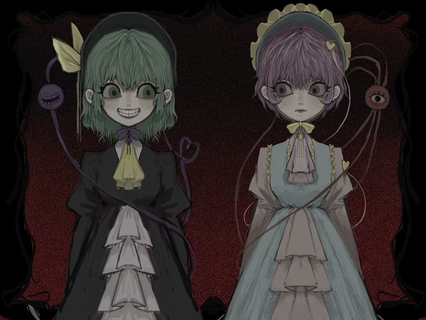komeiji koishi and komeiji satori (touhou) drawn by boru34