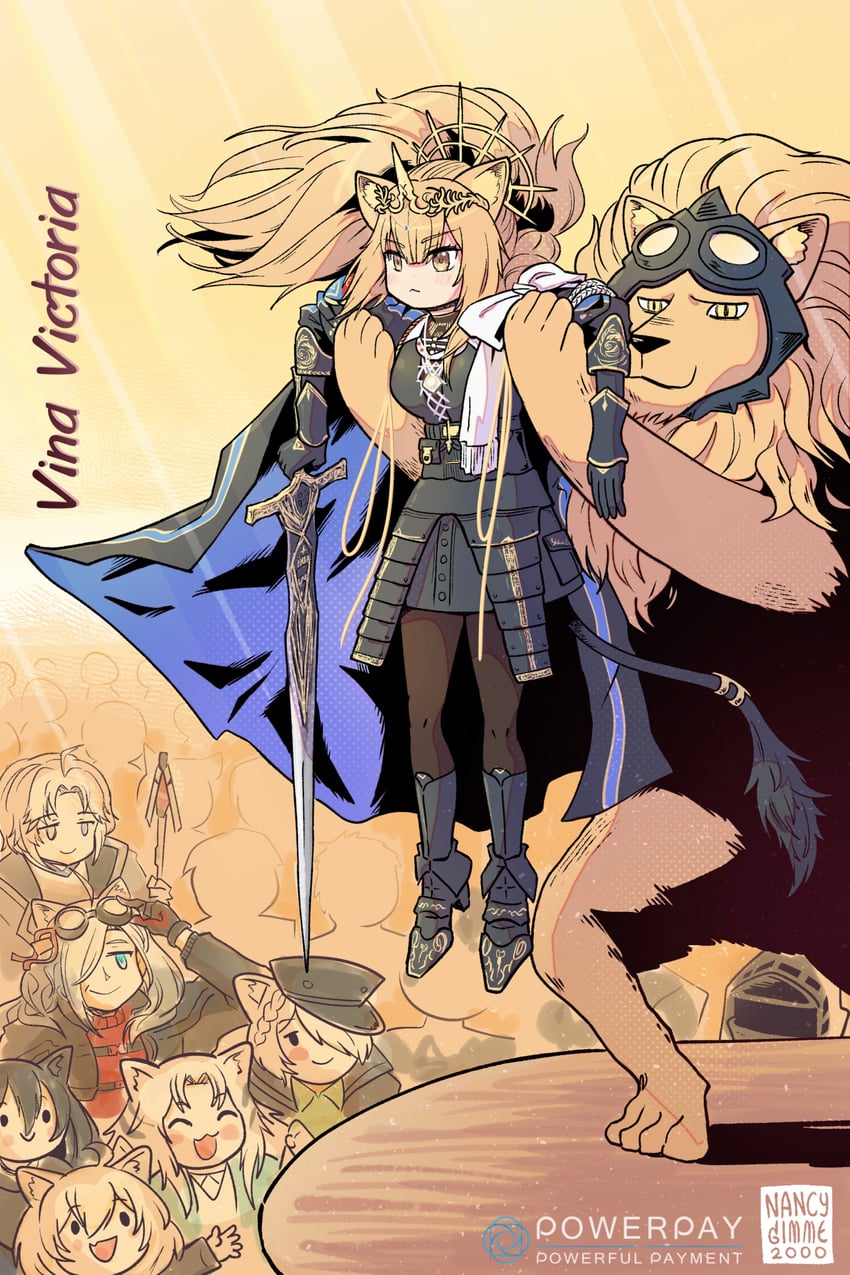 doctor, siege, indra, vina victoria, dagda, and 5 more (arknights) drawn by gimme2000