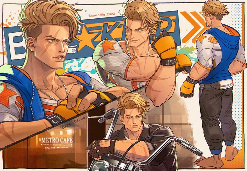 luke sullivan (street fighter and 1 more) drawn by crocodile_2023