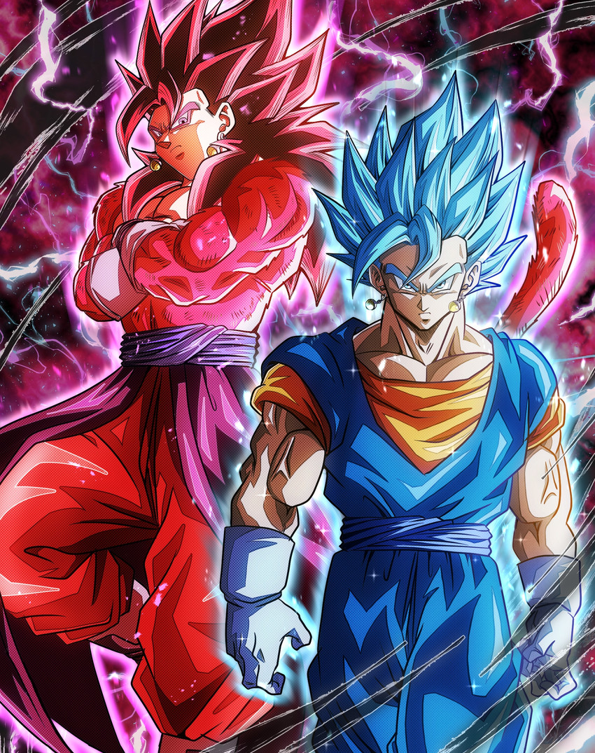 vegetto (dragon ball and 2 more) drawn by ushi_(akabec0)