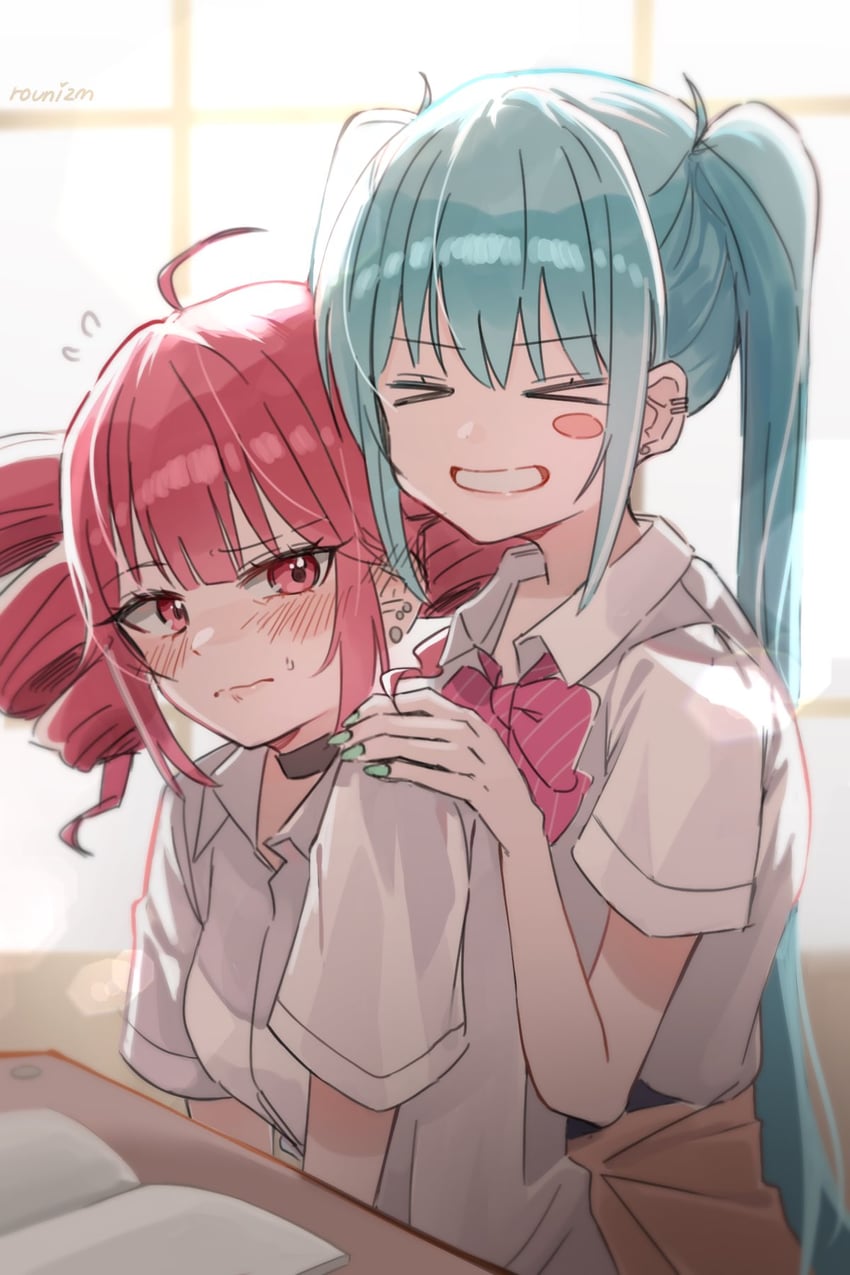 hatsune miku and kasane teto (vocaloid and 1 more) drawn by rounizm