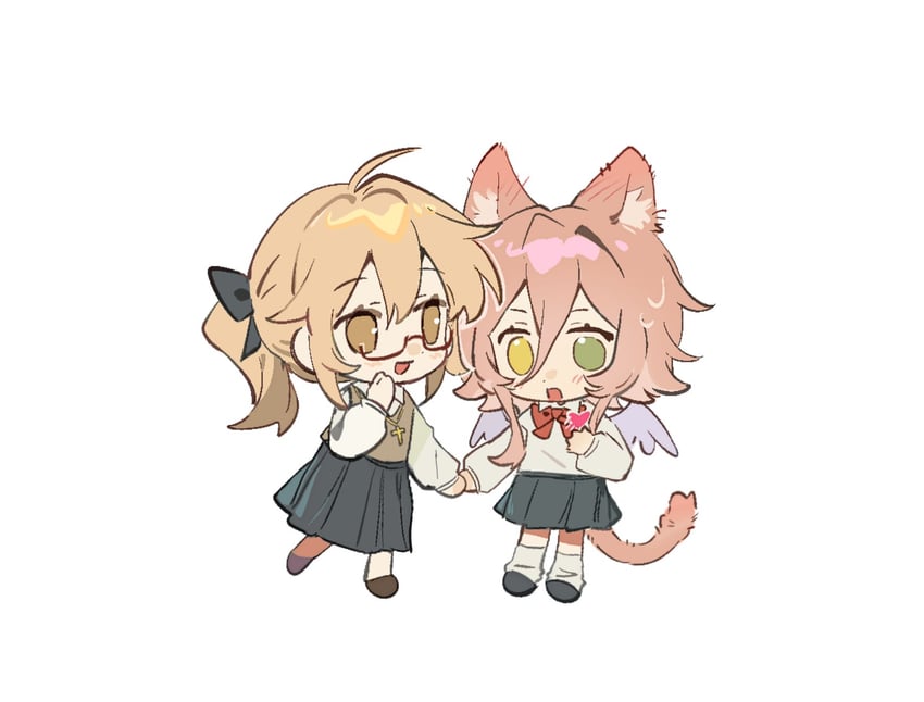 player character and sydney (degrees of lewdity) drawn by plum06114