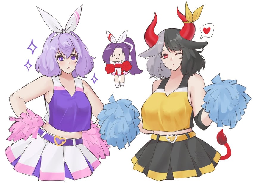 letty whiterock, ushizaki urumi, and meira (touhou) drawn by aroevela
