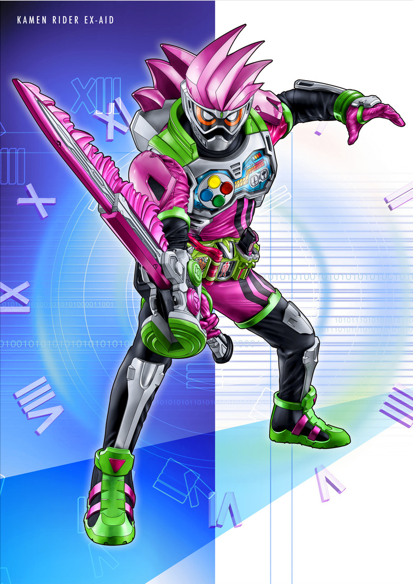 kamen rider ex-aid and mighty action x level 2 (kamen rider and 1 more) drawn by dias_(tajima_kouki)