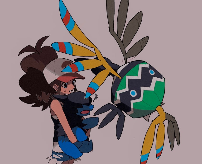 hilda, deino, and sigilyph (pokemon and 1 more) drawn by 950magi618