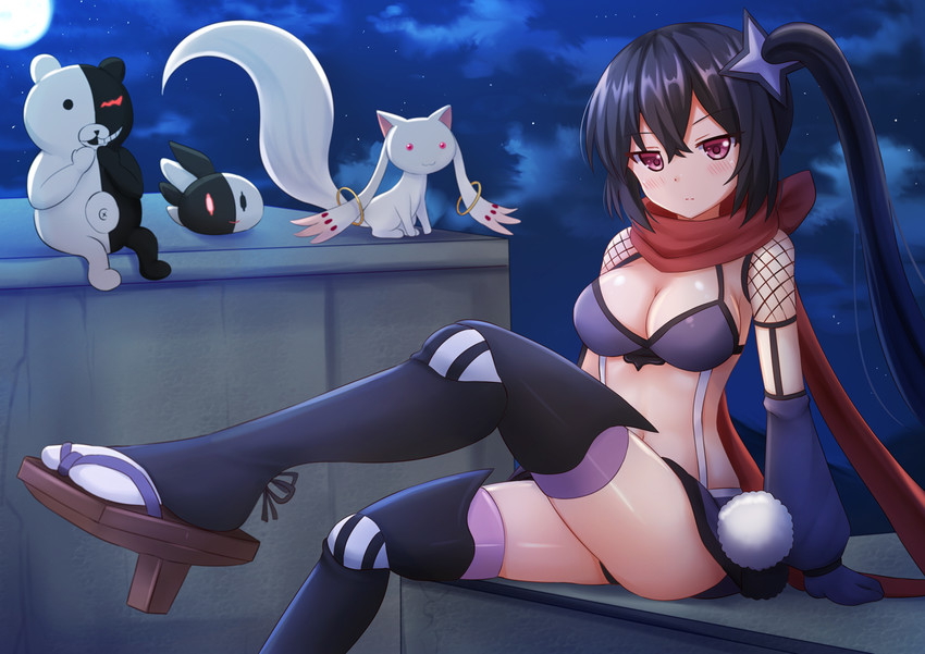 kyubey, monokuma, ripple, and fav (mahou shoujo madoka magica and 2 more) drawn by kazenokaze