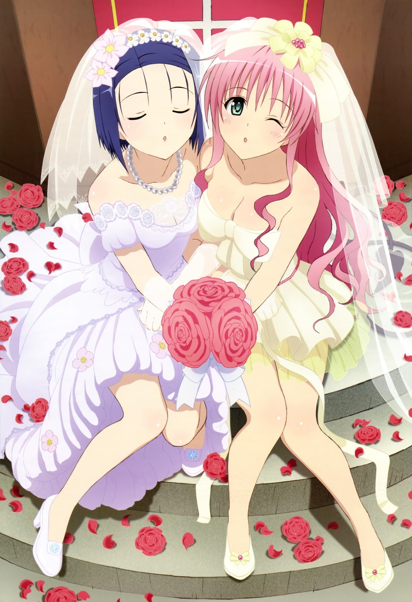 lala satalin deviluke and sairenji haruna (to love-ru and 1 more) drawn by tsurukubo_hisako