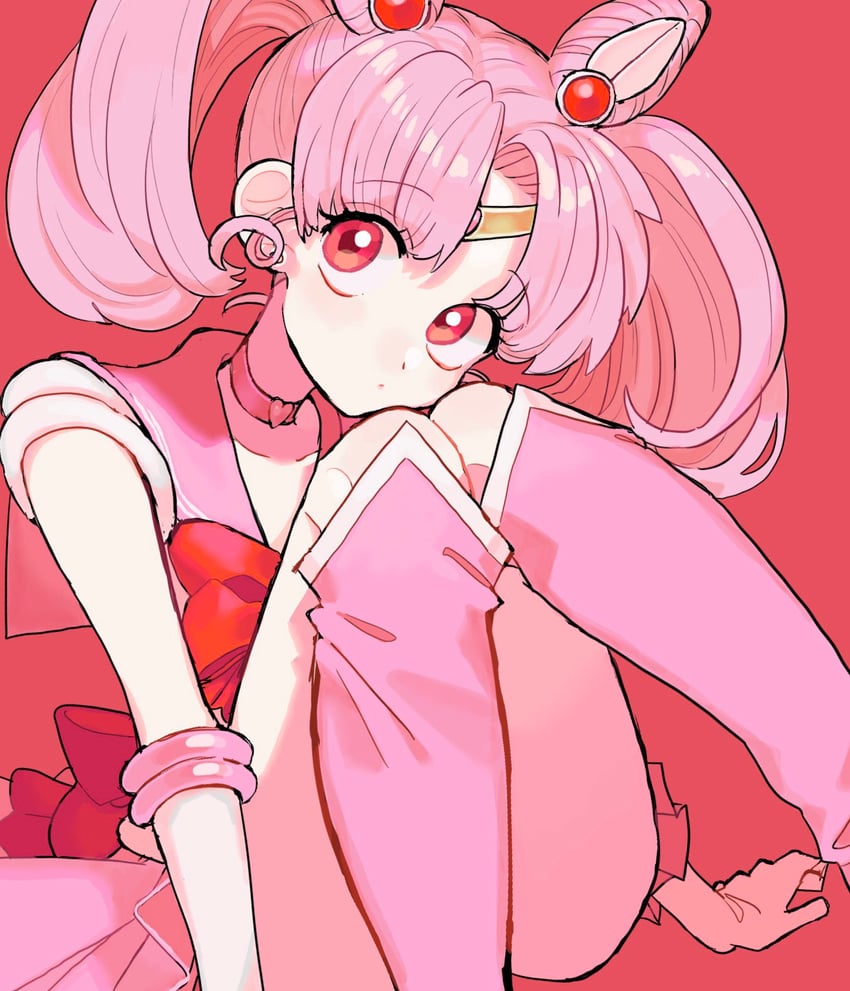 chibi usa and sailor chibi moon (bishoujo senshi sailor moon) drawn by yoshioka_suke