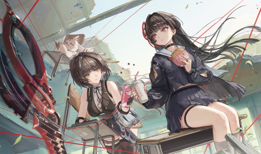 rover, female rover, abby, and chisa (wuthering waves) drawn by paserin_ekaku