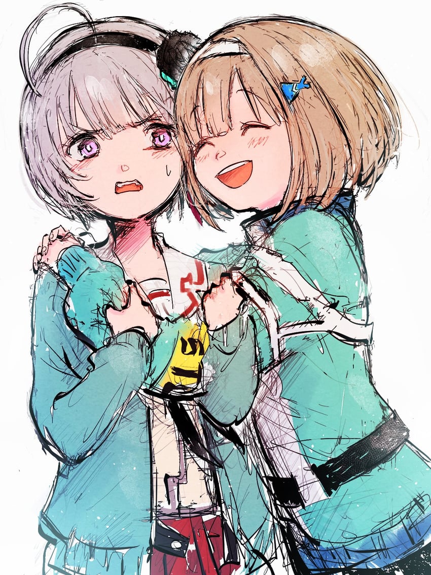 minase ichigo and ooshima muua (heaven burns red) drawn by kulfiq