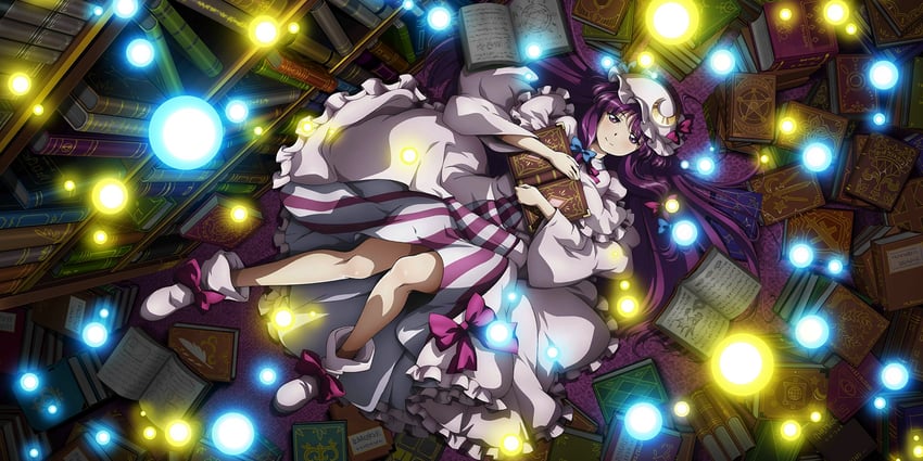 patchouli knowledge (touhou and 1 more) drawn by lunamoon