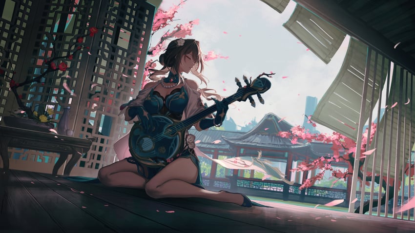 ruan mei (honkai and 1 more) drawn by namahamu913