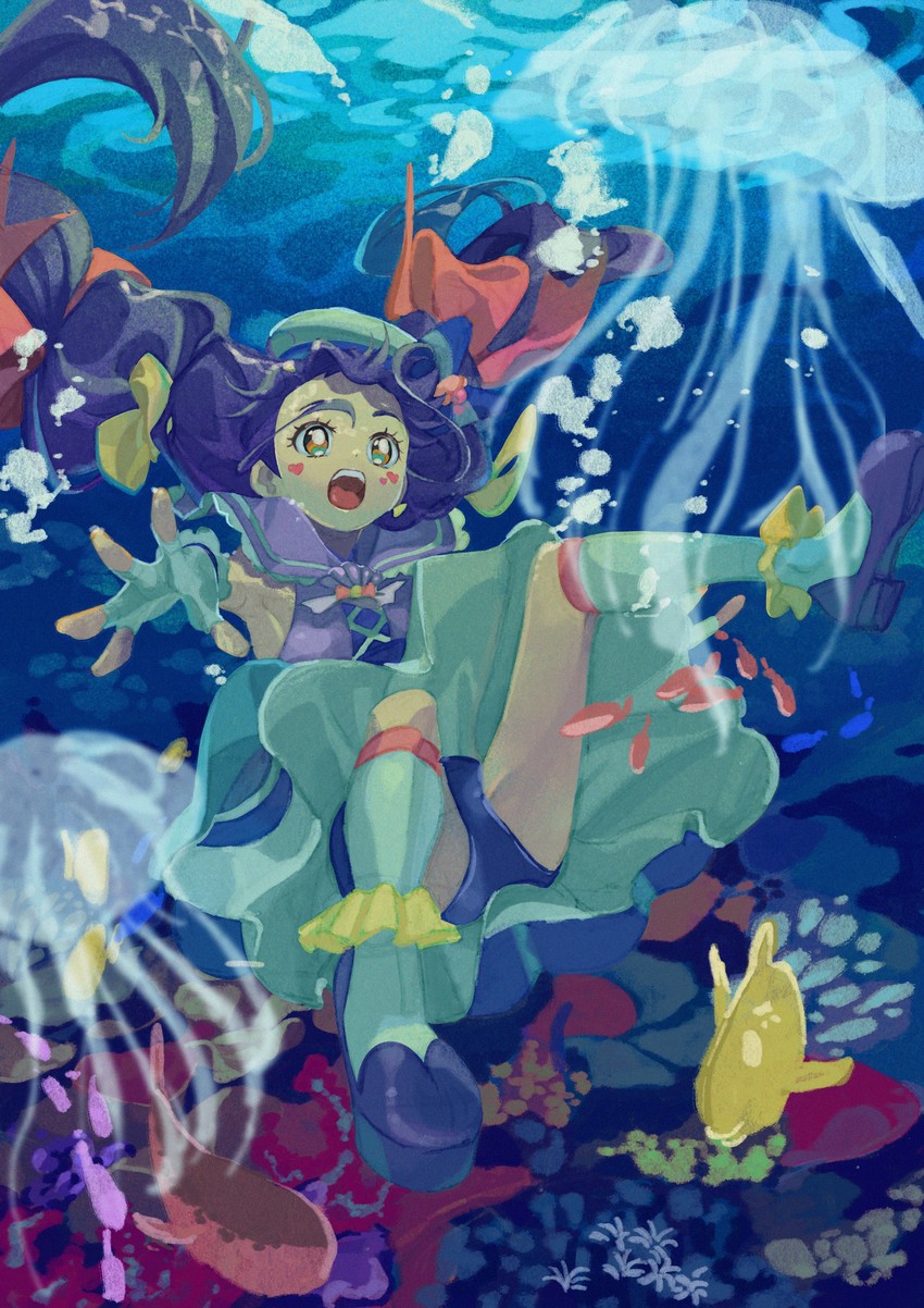 suzumura sango and cure coral (precure and 1 more) drawn by kobayashi_hisanori