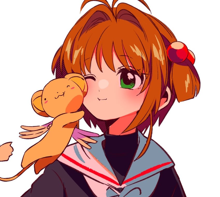 kinomoto sakura and kero (cardcaptor sakura) drawn by sanamaru_(sana79261827)