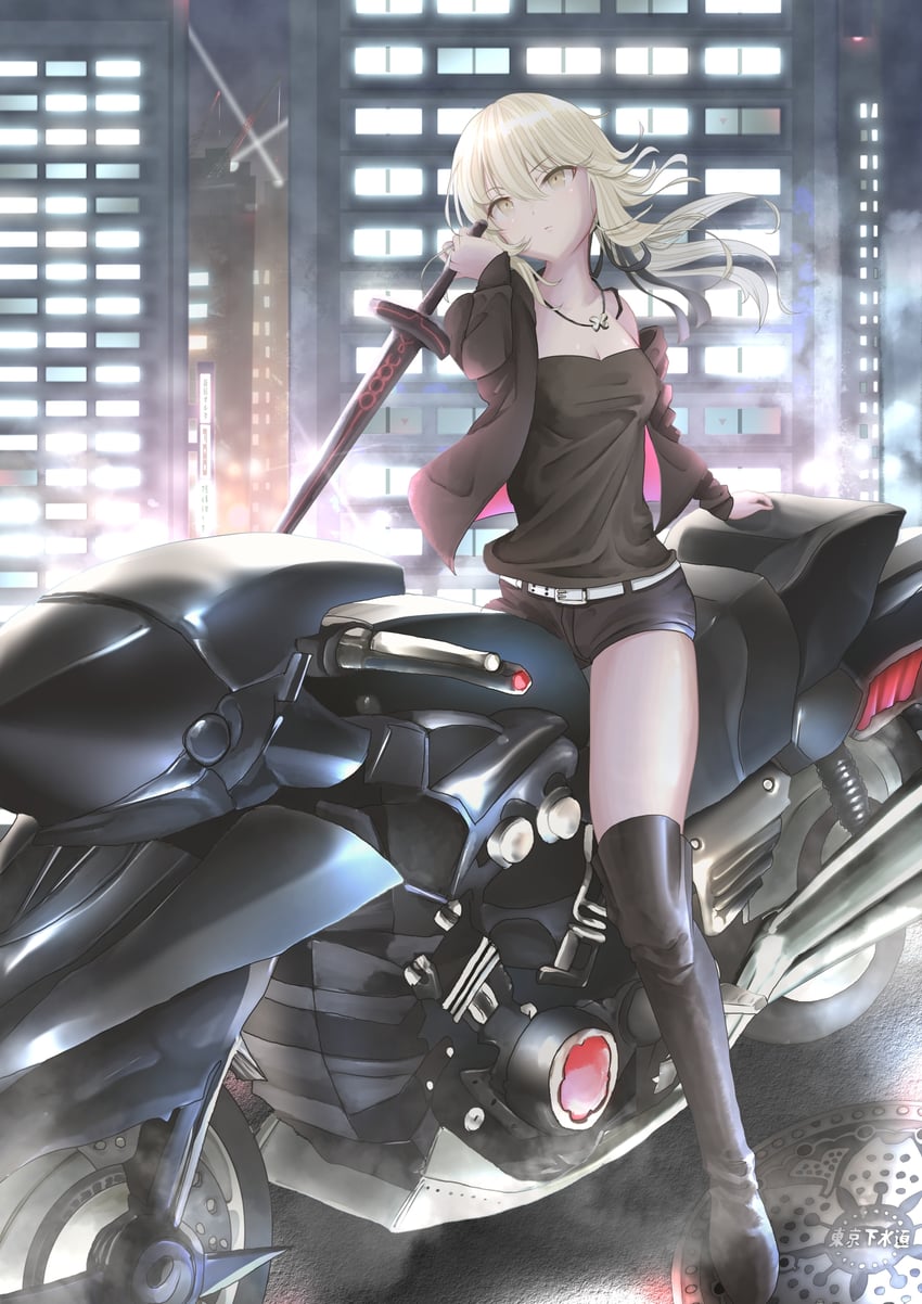 artoria pendragon and saber alter (fate and 1 more) drawn by beatrix_vivi