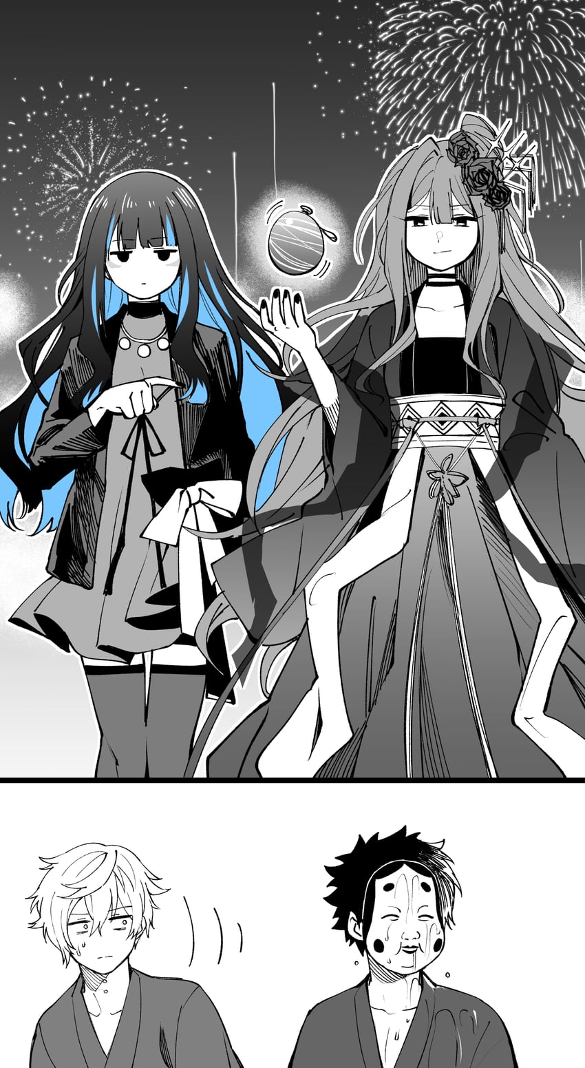 fujimaru ritsuka, kadoc zemlupus, tenochtitlan, and baobhan sith (fate and 1 more) drawn by hirunagi