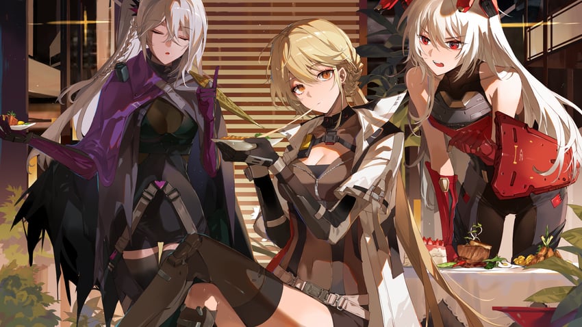 ots-14, groza, krolik, and nemesis (girls' frontline and 1 more) drawn by meng_ziya