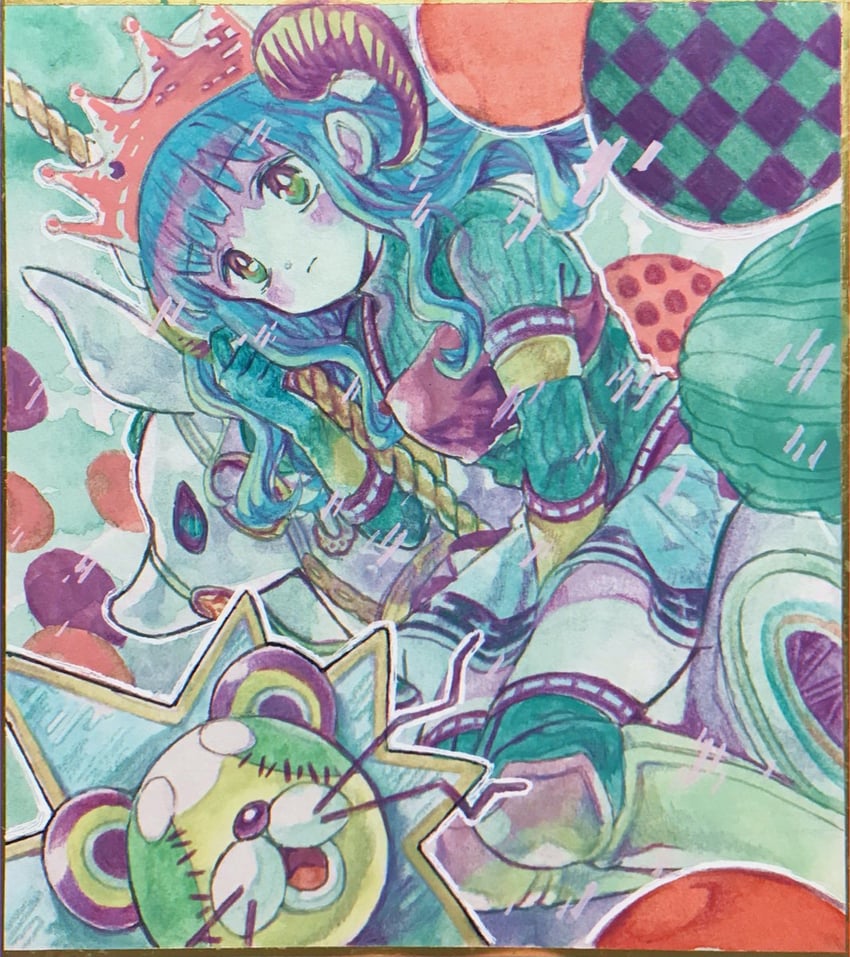 futaba sana and uwasa no sana (mahou shoujo madoka magica and 1 more) drawn by uwded_207