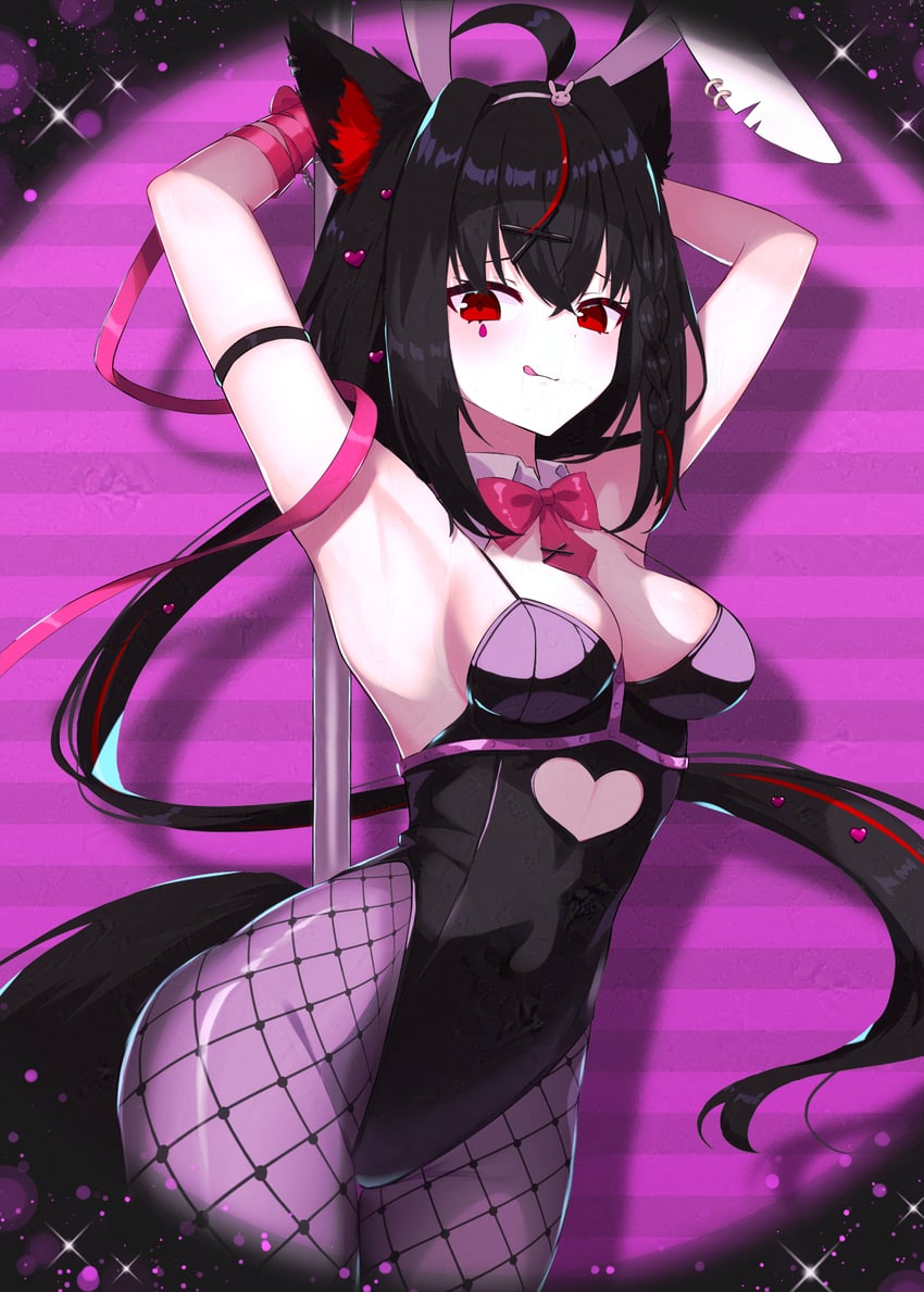 kurokami fubuki (hololive and 1 more) drawn by uni_(maru231)