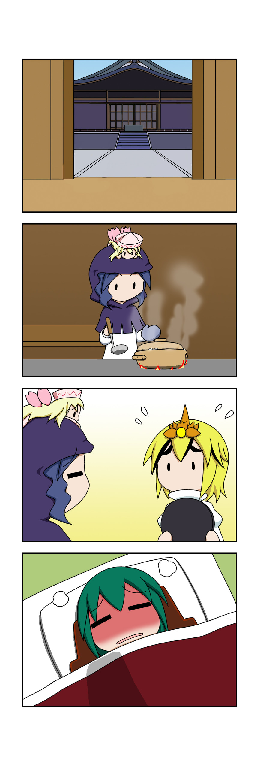 toramaru shou, kumoi ichirin, kasodani kyouko, and lily white (touhou) drawn by rakugaki-biyori