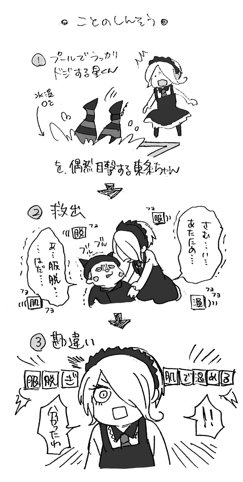 tojo kirumi and hoshi ryoma (danganronpa and 1 more) drawn by inahara