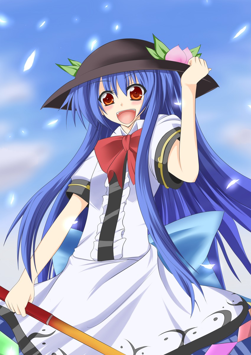 hinanawi tenshi (touhou) drawn by hagami495