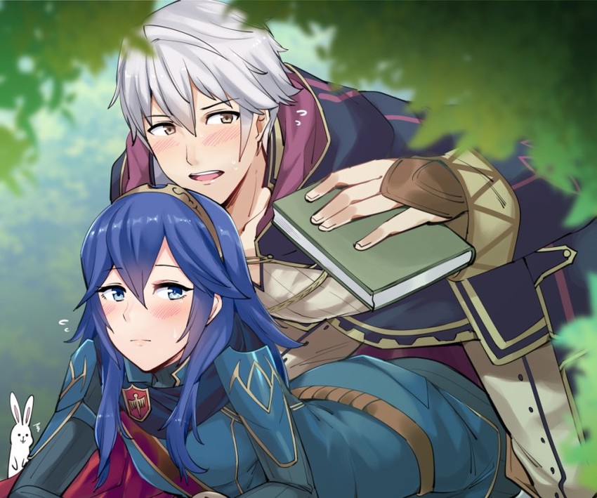 lucina and male robin (fire emblem and 1 more) drawn by ameno_(a_meno0)