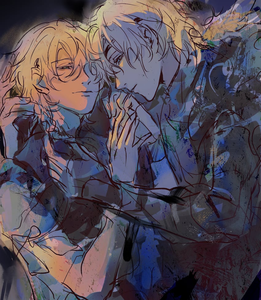 dimitri alexandre blaiddyd and male byleth (fire emblem and 1 more) drawn by wly169168