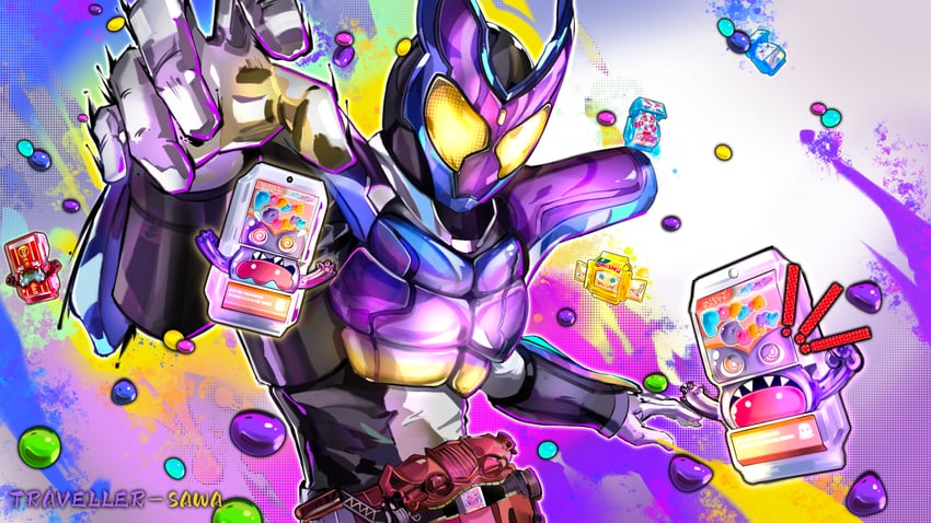 kamen rider gavv and gochizo (kamen rider and 1 more) drawn by xiyang_xia_de_lang_ke_(sawa)