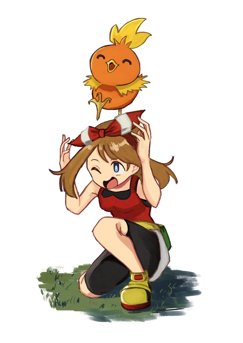 may and torchic (pokemon and 1 more) drawn by tikuwabu_33