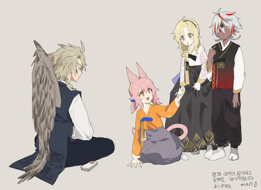 ecclesia, incredible ecclesia the virtuous, albaz, fallen of albaz, kitt, and 2 more (yu-gi-oh!) drawn by kaichou_(homehome_h)