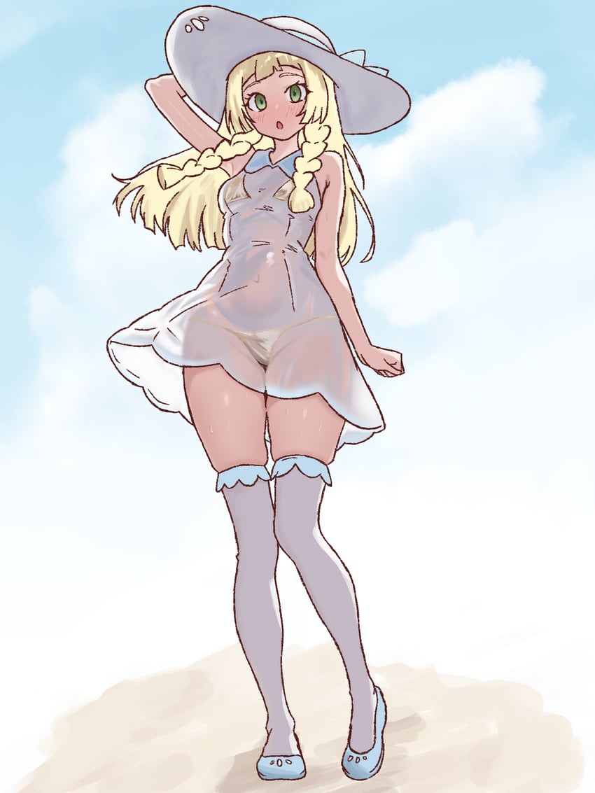 lillie (pokemon and 1 more) drawn by peace_peace009
