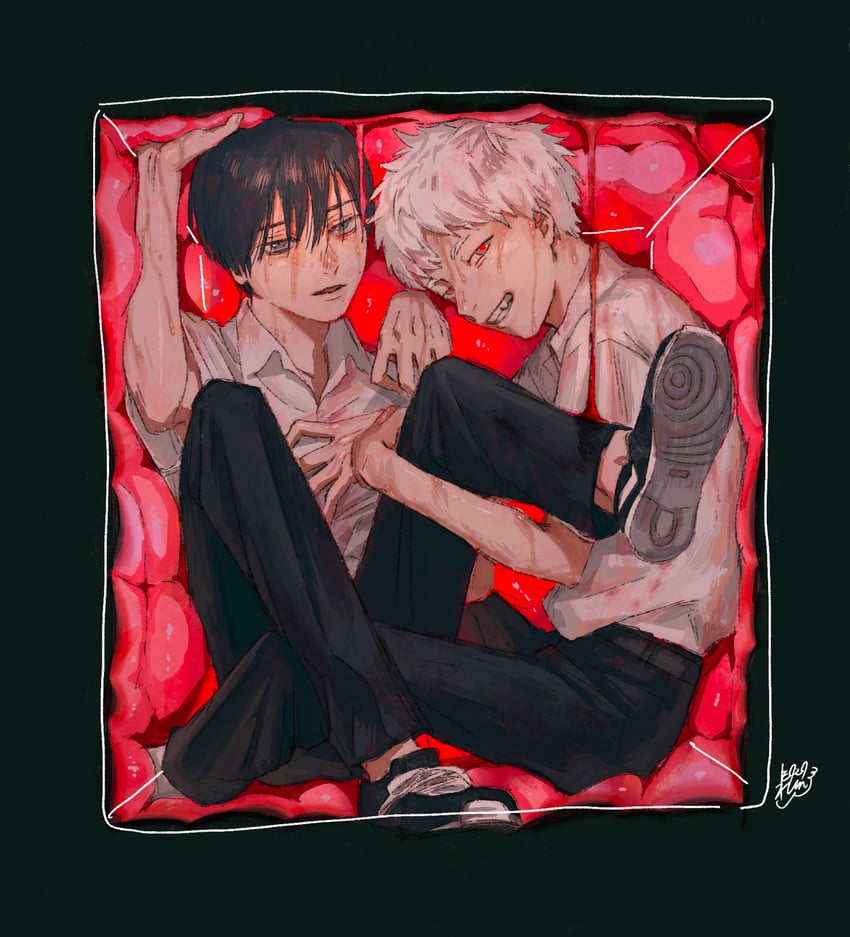 indou hikaru and tsujinaka yoshiki (hikaru ga shinda natsu) drawn by mokumokuren_(mokmok_len)