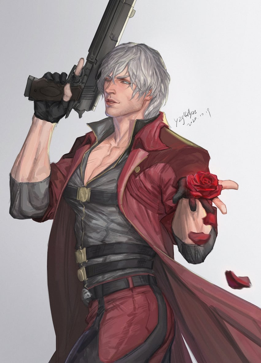 dante (devil may cry and 1 more) drawn by vaness_fu
