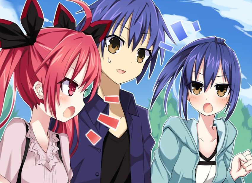 itsuka kotori, itsuka shido, and takamiya mana (date a live) drawn by yek8221