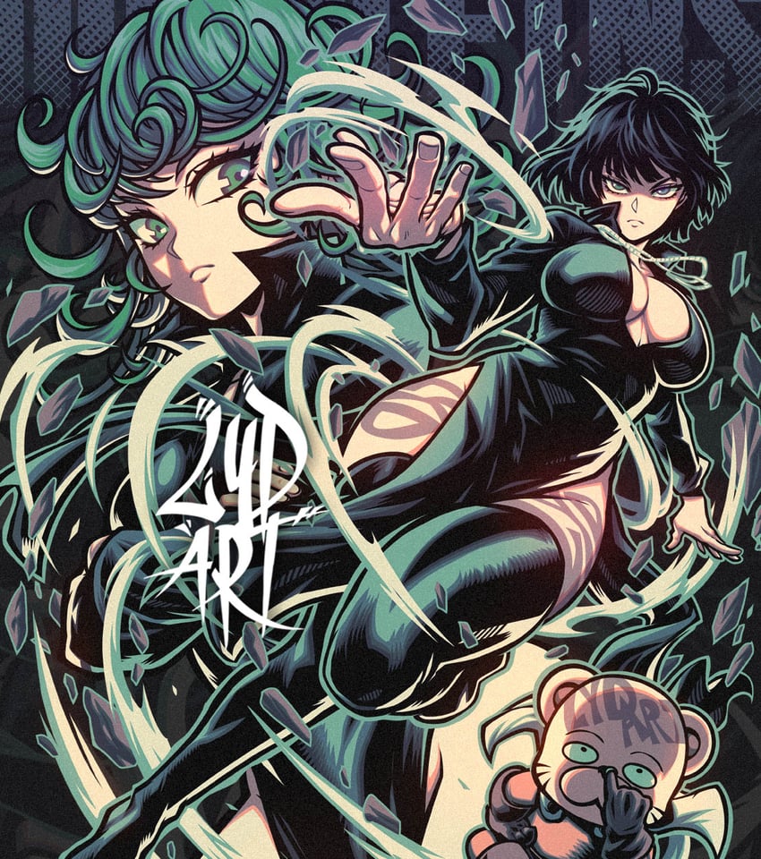 tatsumaki and fubuki (one-punch man) drawn by lydart_mclo