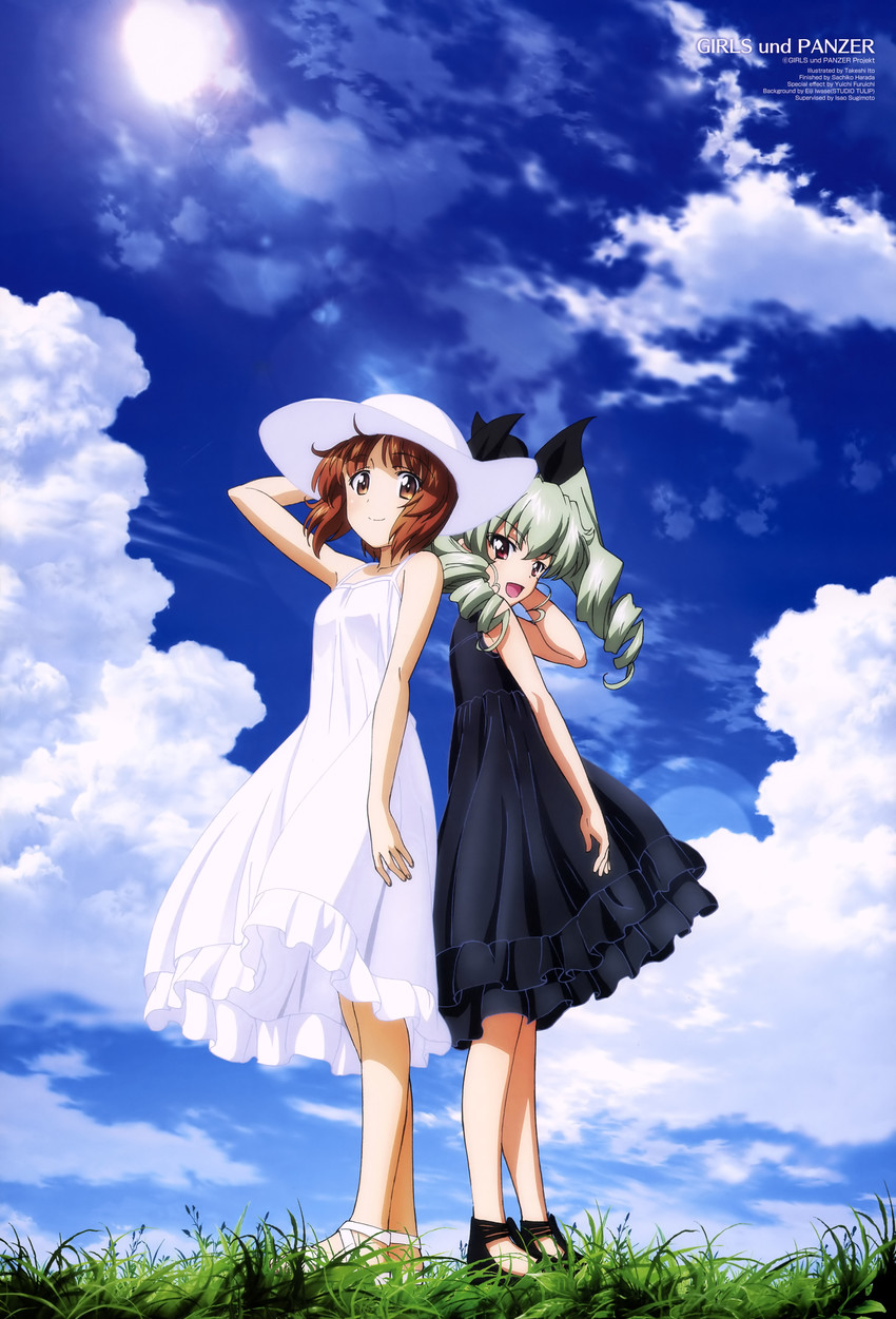 nishizumi miho and anchovy (girls und panzer and 1 more) drawn by itou_takeshi