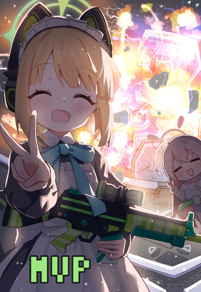 hanako, midori, and chesed (blue archive) drawn by mikumiku37