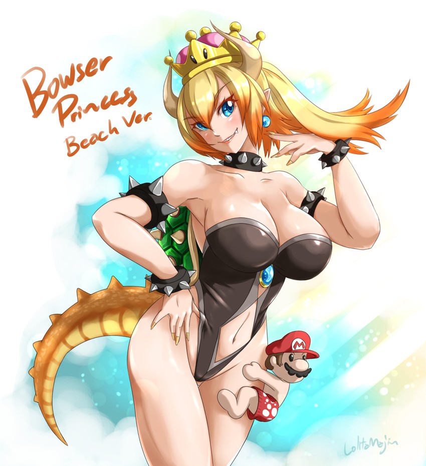 mario and bowsette (mario and 1 more) drawn by lolita_majin