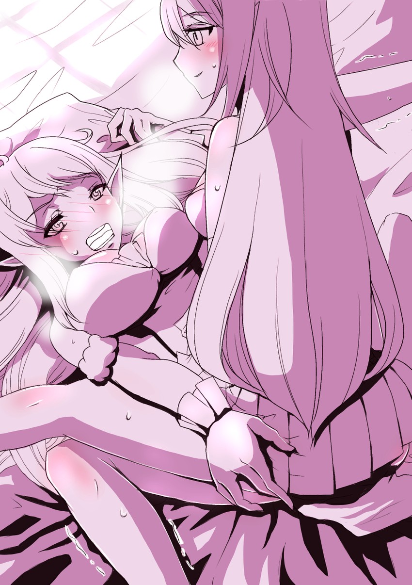 aizawa azusa and halkara (slime taoshite 300 nen shiranai uchi ni level max ni nattemashita) drawn by suzuka_sei