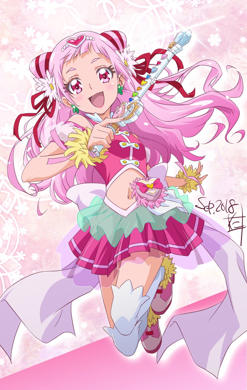 nono hana and cure yell (precure and 1 more) drawn by nii_manabu