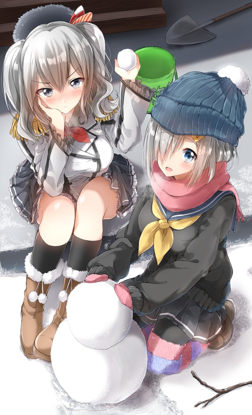 hamakaze and kashima (kantai collection) drawn by pentagon_(railgun_ky1206)
